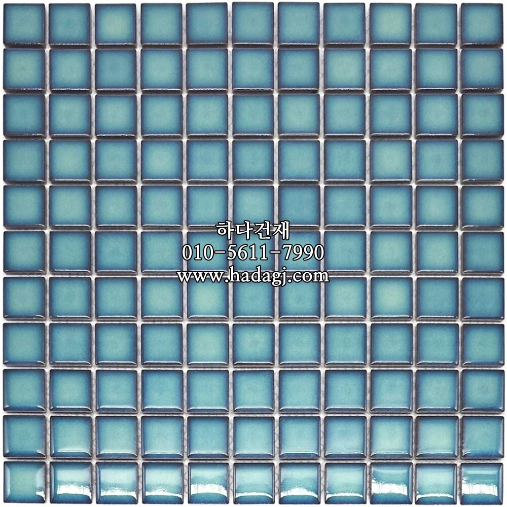 정각 모자이크타일 25x25x6T 티파니 유광 / 하다건재
