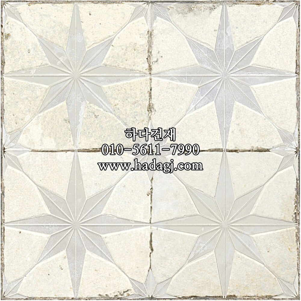 패턴 세라믹타일 FS STAR WHITE LT 450x450X9.5T / 하다건재 스페인타일