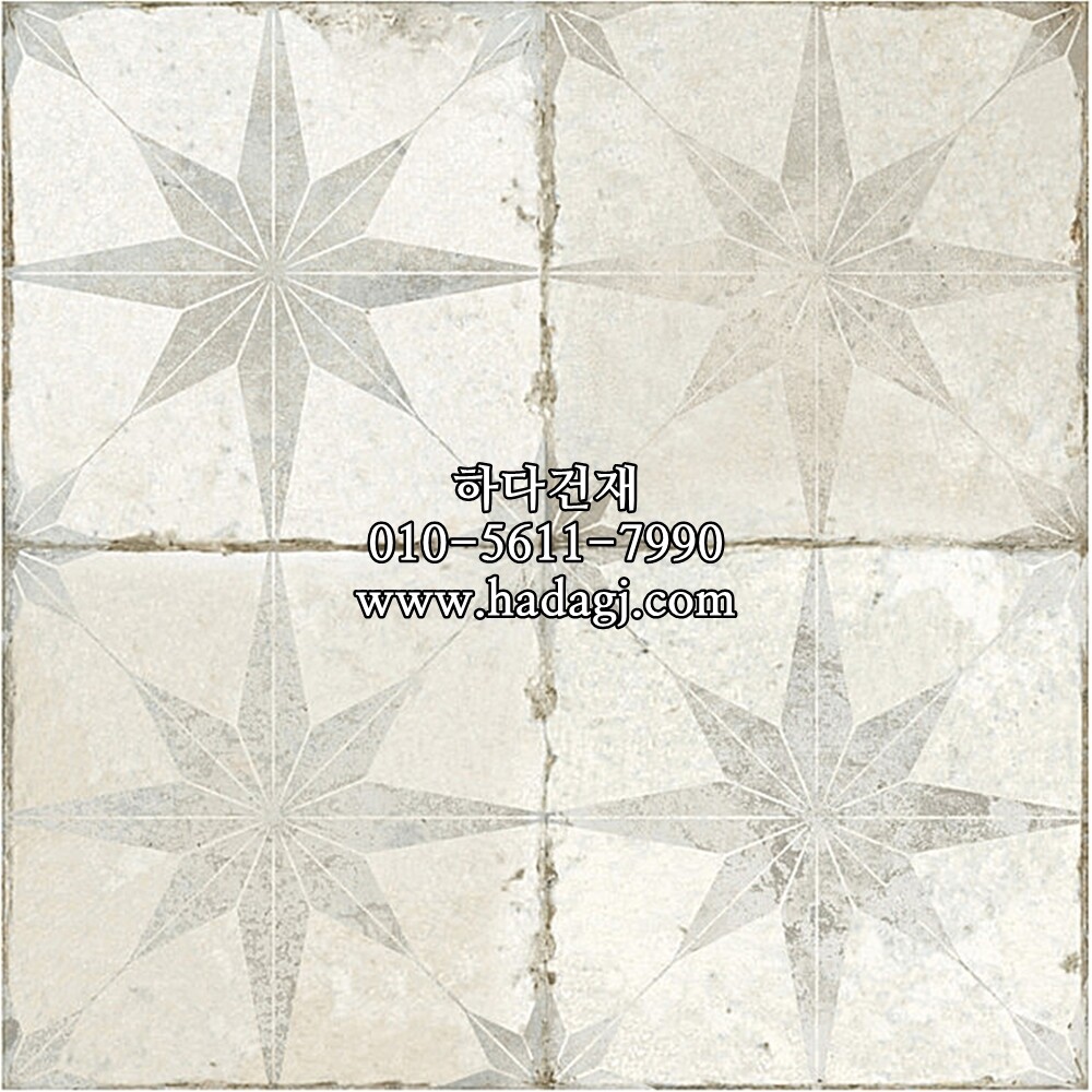 패턴 세라믹타일 FS STAR WHITE 450x450X9.5T / 하다건재 스페인타일