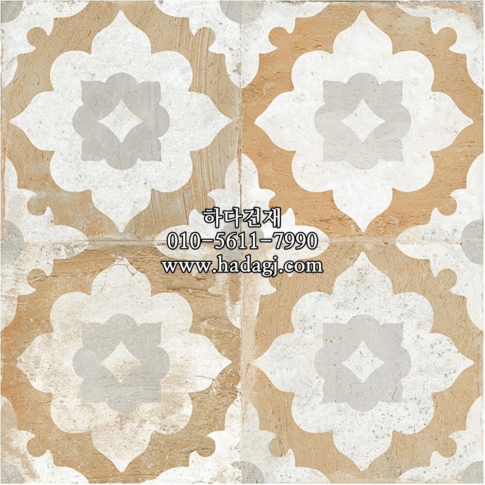 패턴 세라믹타일 FS BLOSSOM 450x450X9.5T / 하다건재 스페인타일