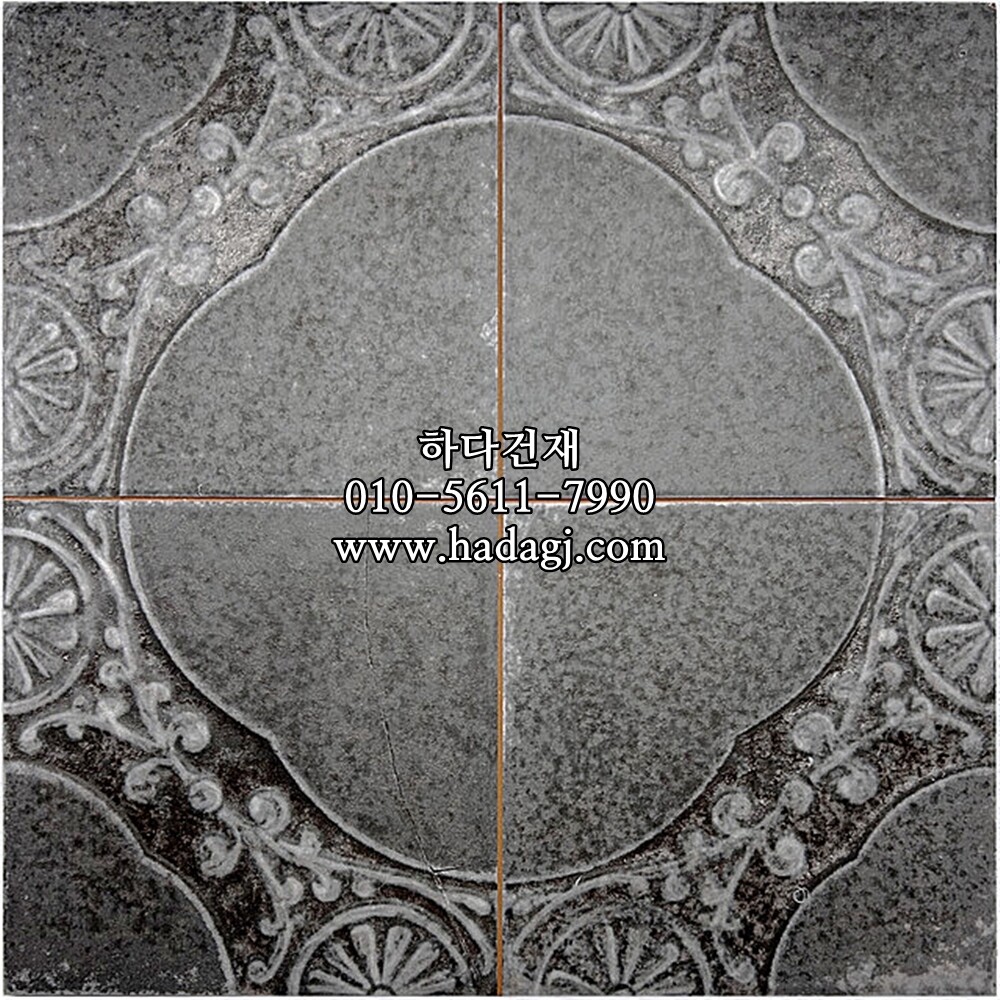 패턴 세라믹타일 FS JAIPUR BLACK LT 450x450X9.5T / 하다건재