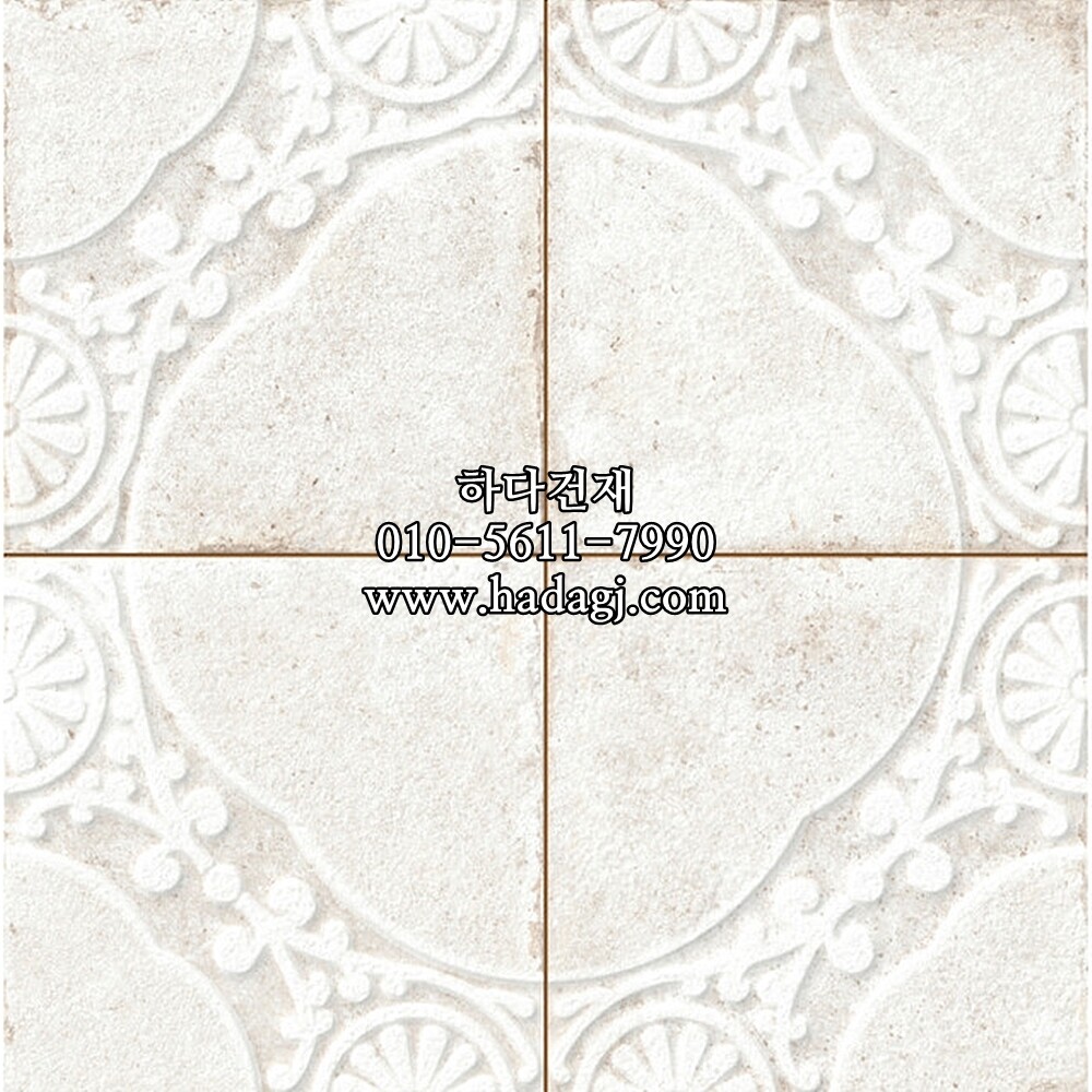 패턴 세라믹타일 FS JAIPUR WHITE LT 450x450X9.5T / 하다건재 스페인타일