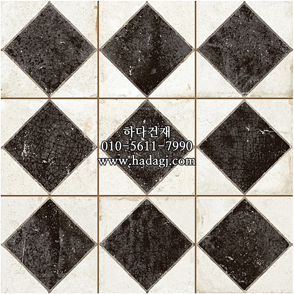 패턴 세라믹타일 FS ARLES BLACK LT 330x330X9.5T / 하다건재 스페인타일