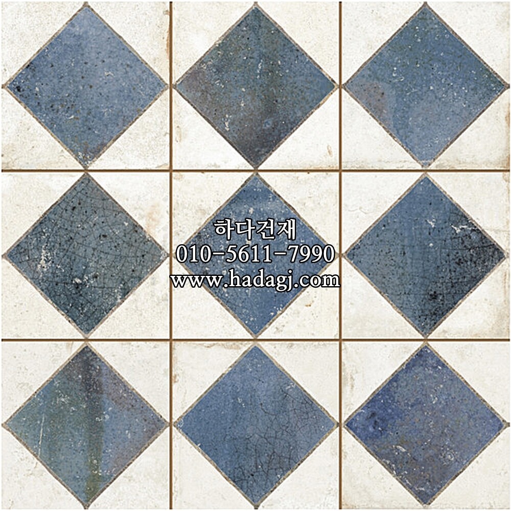 패턴 세라믹타일 FS ARLES BLUE LT 330x330X9.5T / 하다건재 스페인타일