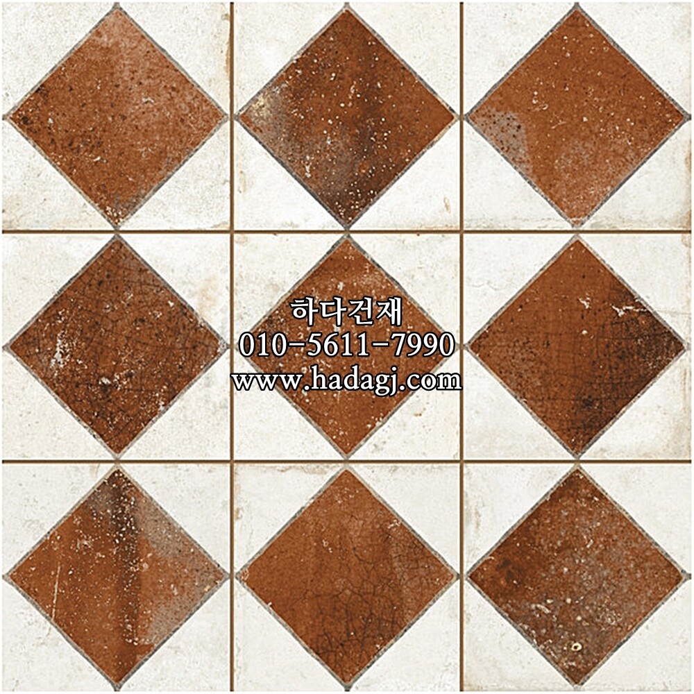 패턴 세라믹타일 FS ARLES BROWN LT 330x330X9.5T / 하다건재 스페인타일