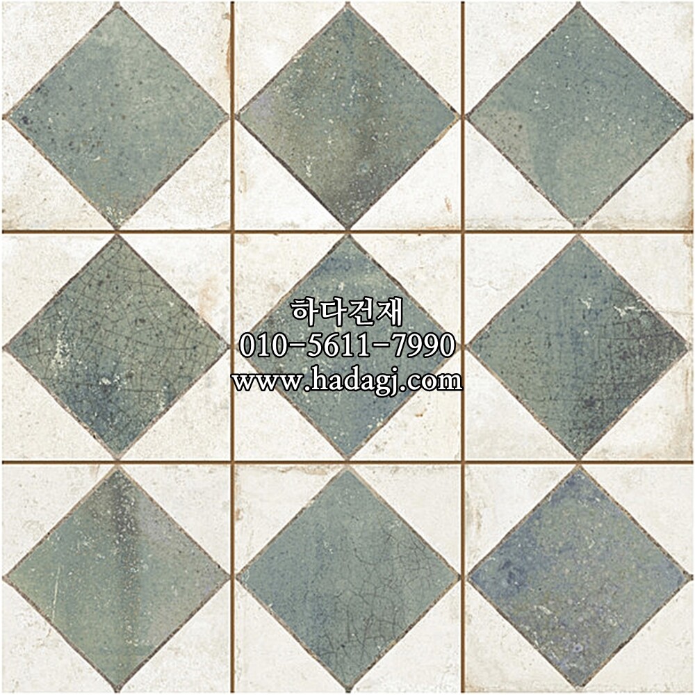 패턴 세라믹타일 FS ARLES GREEN LT 330x330X9.5T / 하다건재 스페인타일