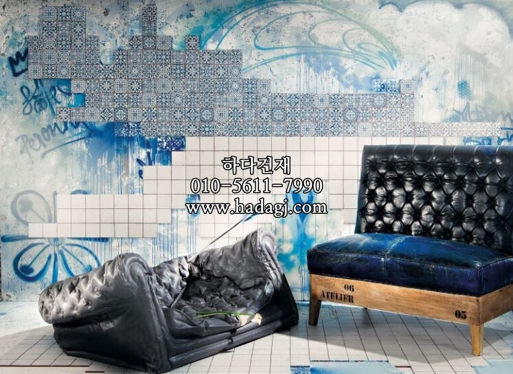 패턴 세라믹타일 FS FAENZA-A 330x330X9.5T / 하다건재 스페인타일