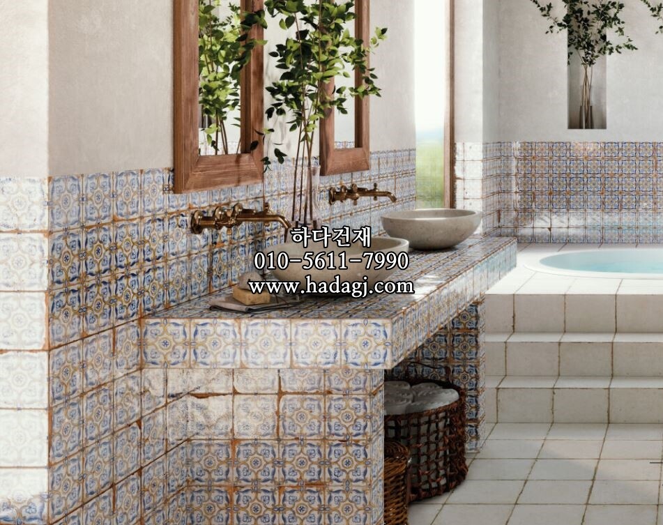 패턴 세라믹타일 FS ATRANI LT 330x330X9.5T / 하다건재 스페인타일