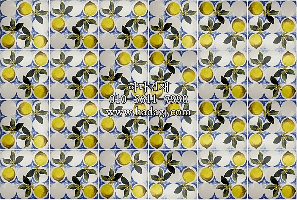 패턴 자기질타일 GIARDINO BIANCO LUC 200x200x10T / 하다건재