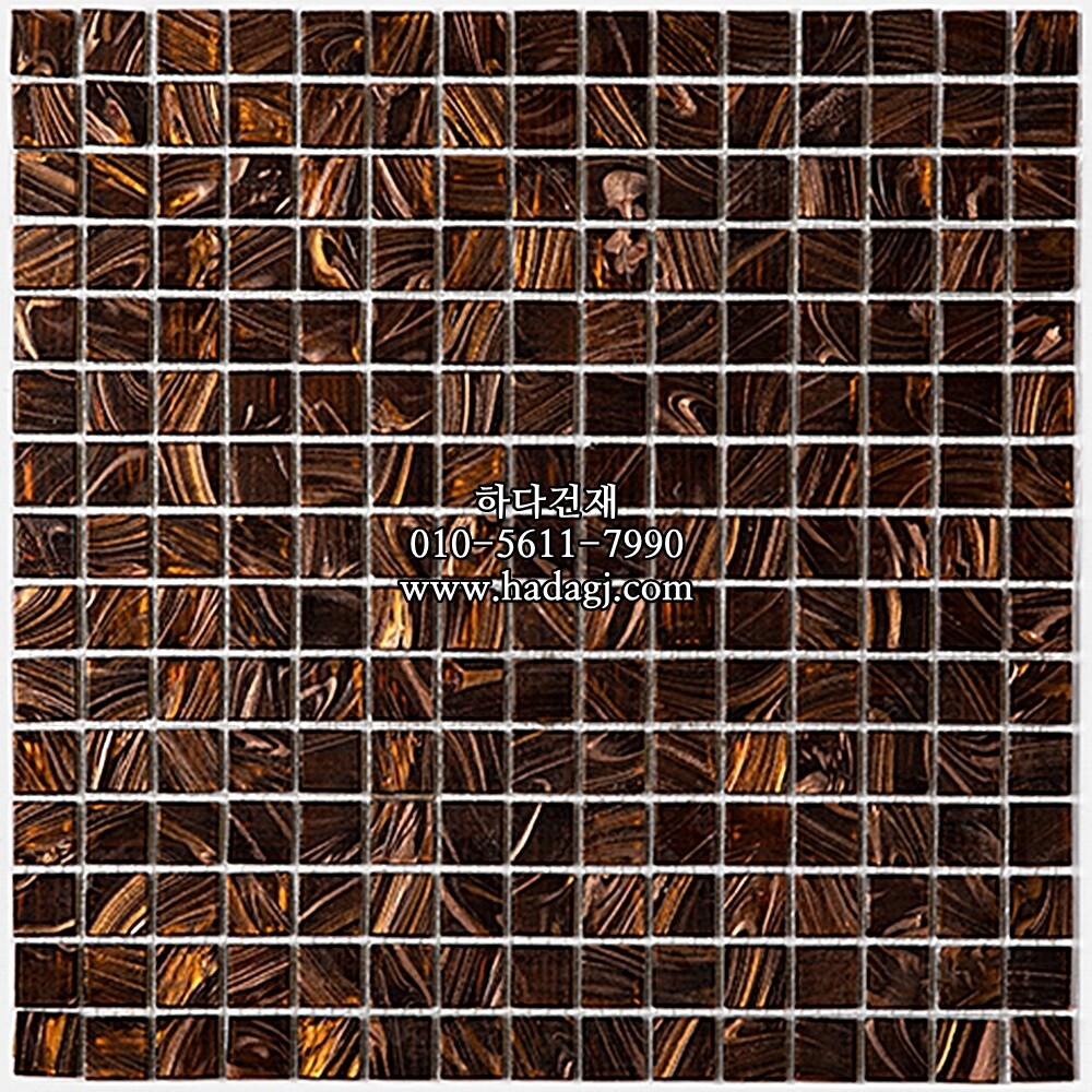 비사자 모자이크타일 20x20x4T 브라운 하다건재