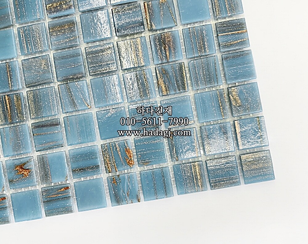 비사자 모자이크타일 20x20x4T 블루 하다건재