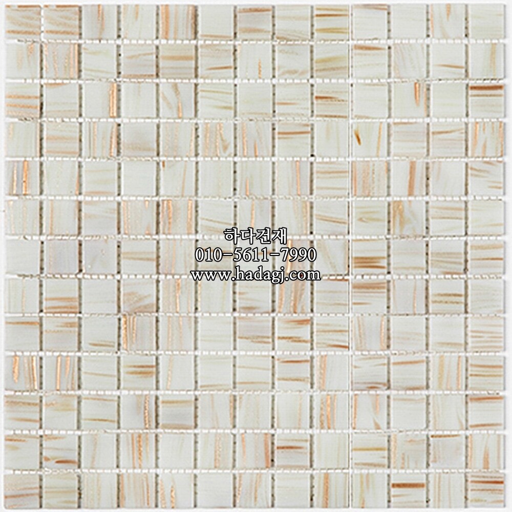 비사자 모자이크타일 20x20x4T 아이보리 / 하다건재