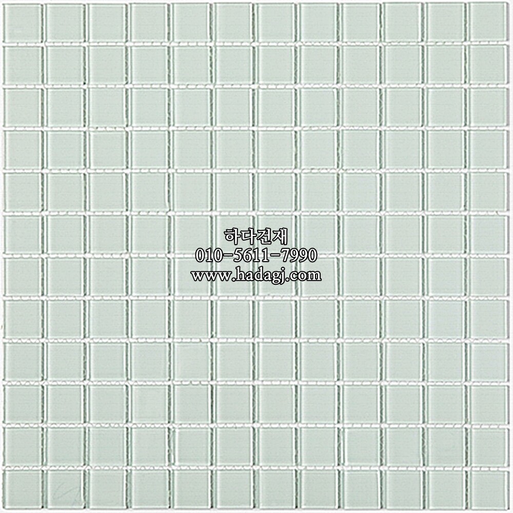 유리 모자이크타일 23x23x4T 투명그린 유광 / 하다건재