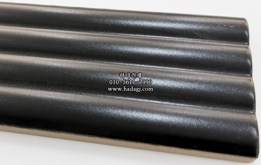 인도타일 75x300x10T 블랙 무광 도기질 세라믹타일 / 하다건재