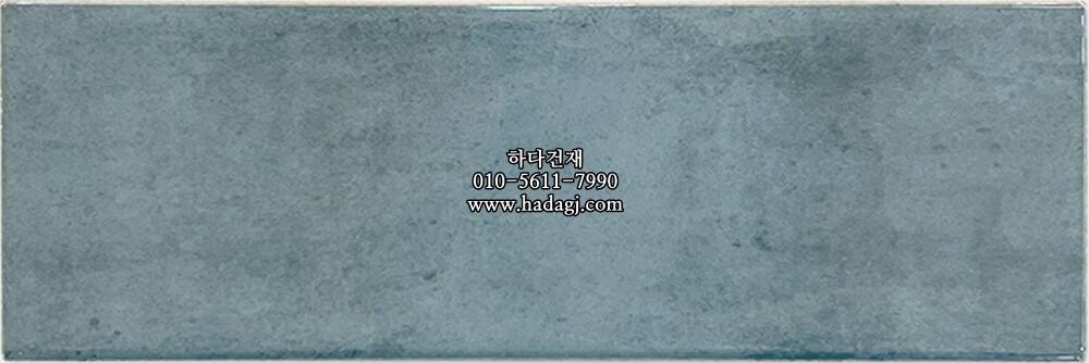 인도타일 75x225x10T 블루 유광 도기질 세라믹타일 plaka zink blue / 하다건재