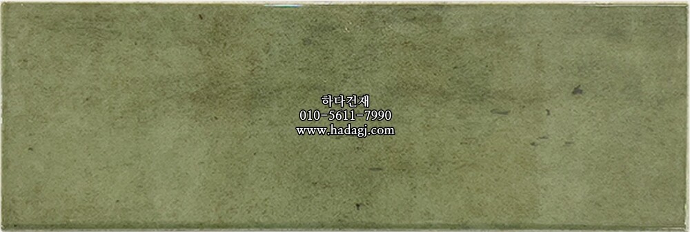 인도타일 75x225x10T 그린 유광 도기질 세라믹타일 plaka wild green / 하다건재