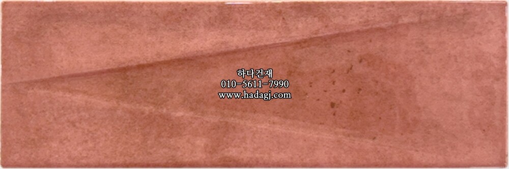 인도타일 75x225x10T 코랄핑크 데코 유광 도기질 세라믹타일 plaka coral pink deco / 하다건재