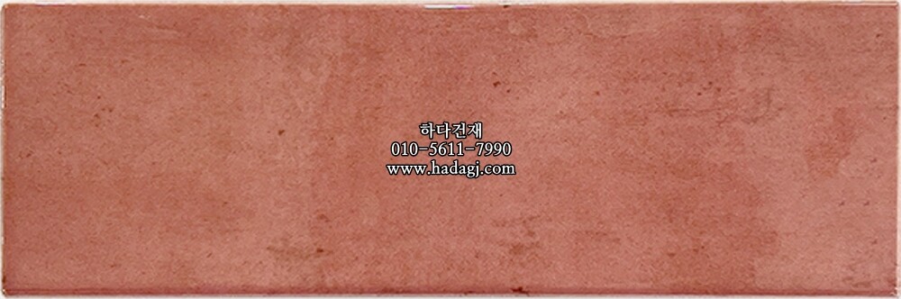 인도타일 75x225x10T 코랄핑크 유광 도기질 세라믹타일 plaka coral pink / 하다건재