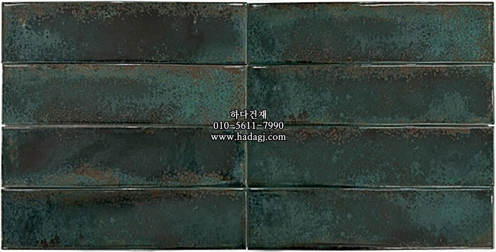 자기질타일 60x240x7.5T 빈티지그린 유광 세라믹타일 / 하다건재