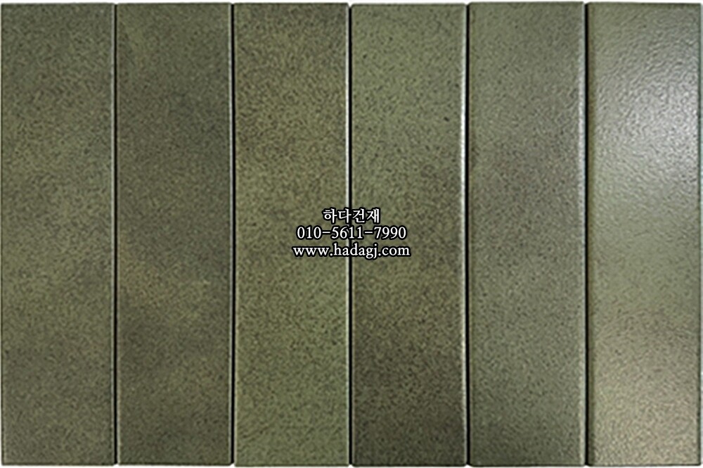 자기질타일 60x240x9T VR그린 무광 세라믹타일 / 하다건재
