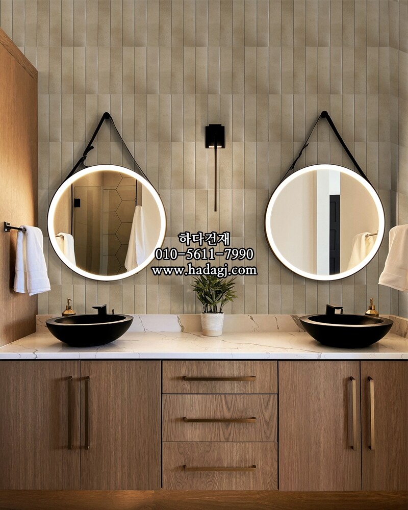 자기질타일 60x240x9T VR베이지 무광 세라믹타일 / 하다건재