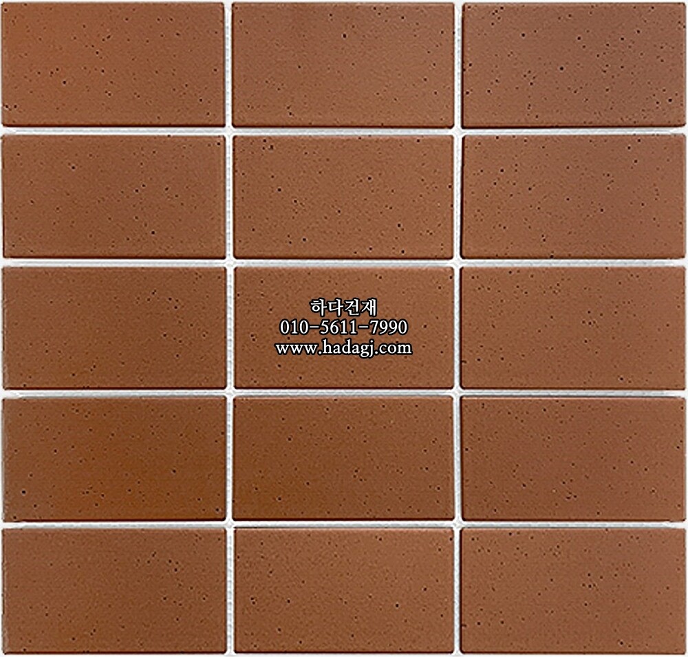 직사각 모자이크타일 60x108x7T 커피브라운 무광 자기질타일 / 하다건재