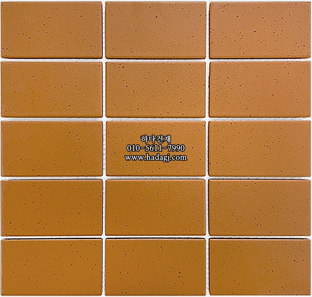 직사각 모자이크타일 60x108x7T 카라멜 무광 자기질타일 / 하다건재