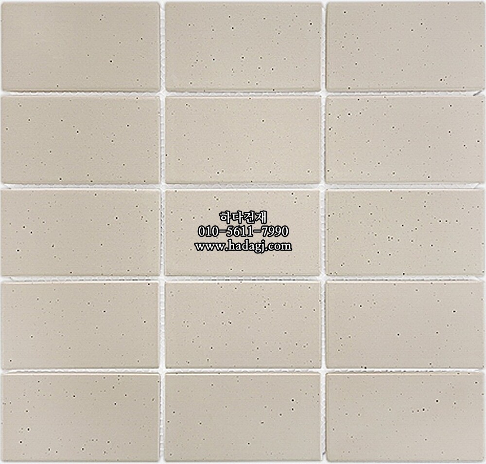 직사각 모자이크타일 60x108x7T 그레이 무광 자기질타일 / 하다건재