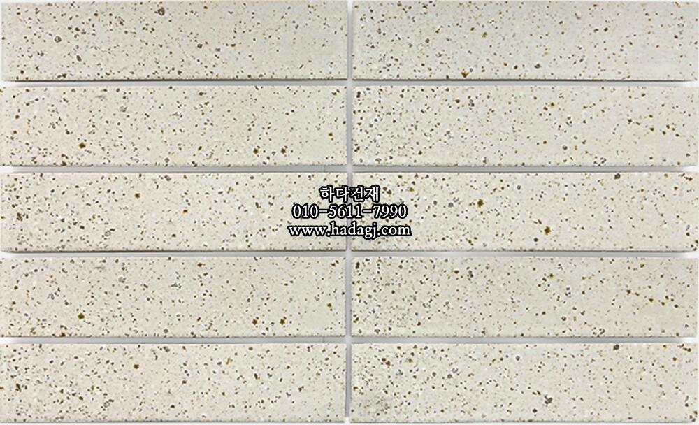 직사각 모자이크타일 47x203x10T 화이트 유광 자기질타일 HATSU / 하다건재