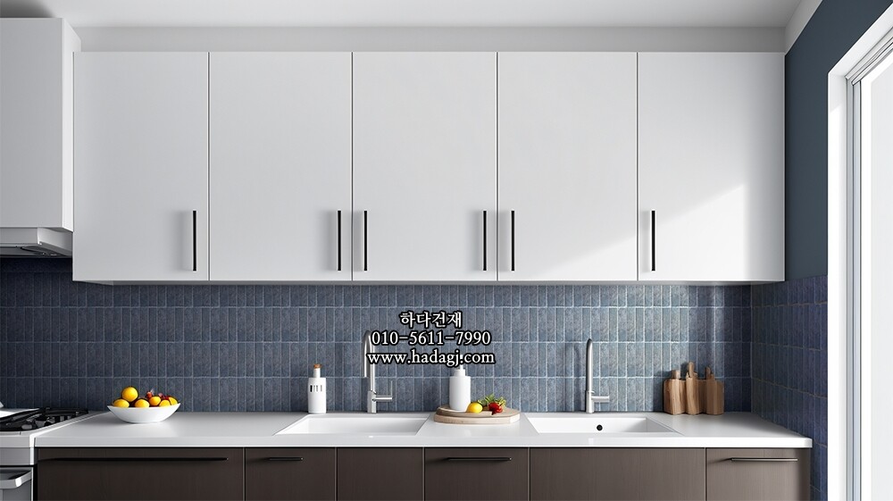 직사각 올드타운 모자이크타일 48x195x8T 블루 무광 자기질타일 / 하다건재