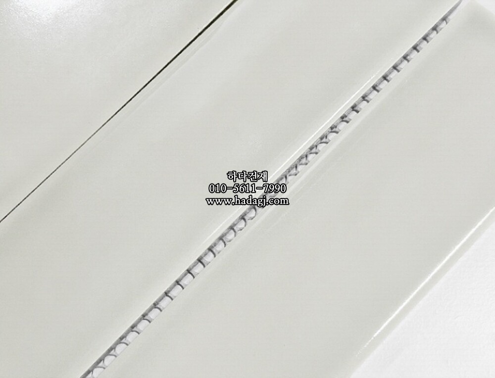 직사각 모자이크타일 45x195x7T 애쉬그레이 유광 자기질타일 / 하다건재