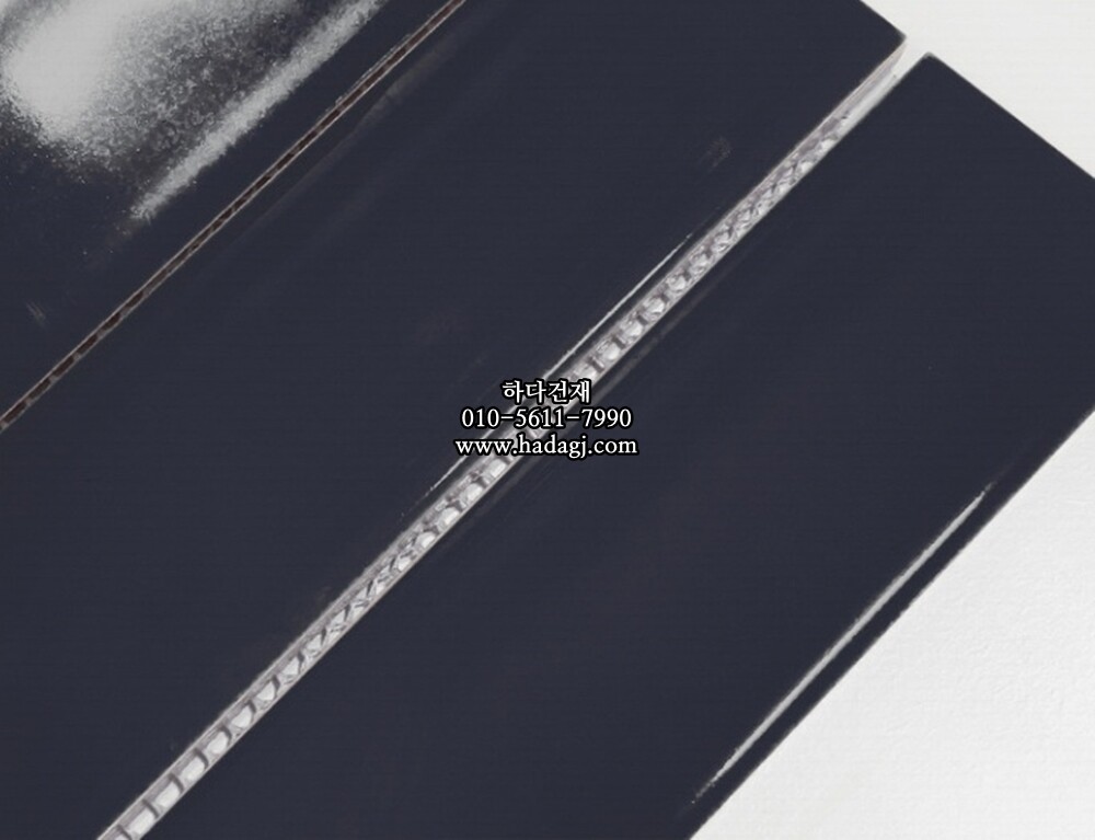 직사각 모자이크타일 45x195x7T 다크네이비 유광 자기질타일 / 하다건재