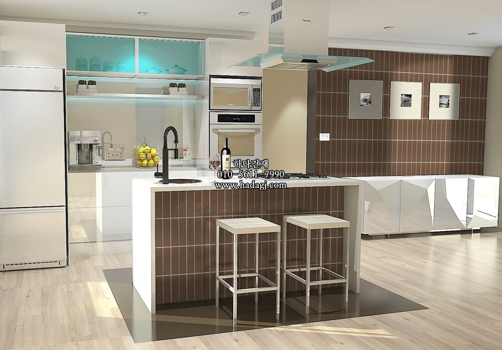 직사각 모자이크타일 45x195x7T 브라운 무광 자기질타일 / 하다건재