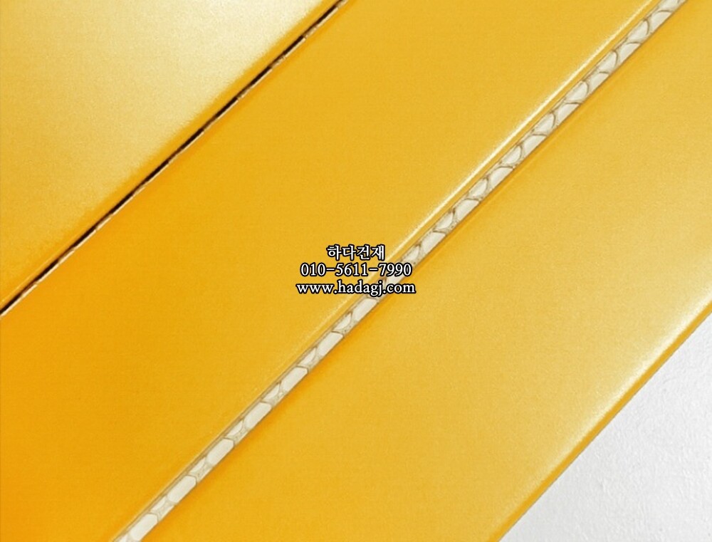 직사각 모자이크타일 45x195x7T 옐로우 무광 자기질타일 / 하다건재