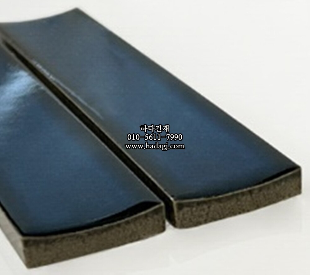 직사각 모자이크타일 32x145x8T 딥씨 블루 유광 자기질타일 DEEPSEA / 하다건재