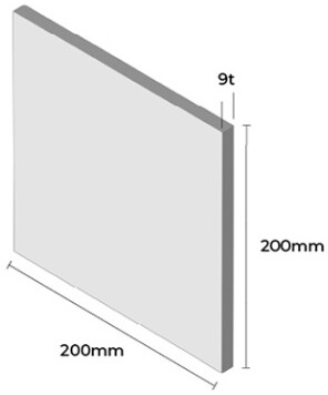 자기질타일 200x200x9T 화이트 무광 정사각 / 하다건재