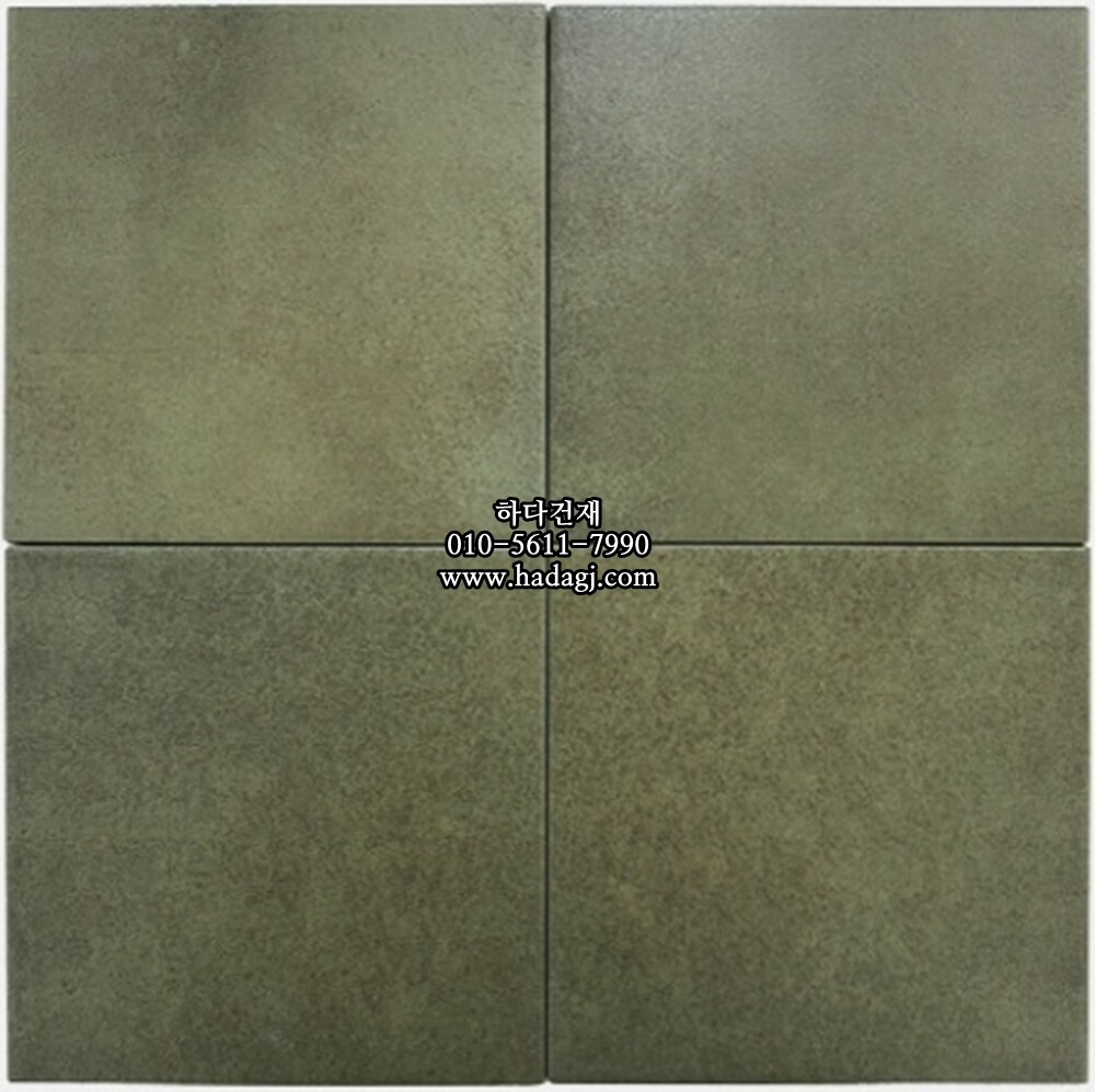 자기질타일 200x200x9T 그린 무광 정사각 / 하다건재