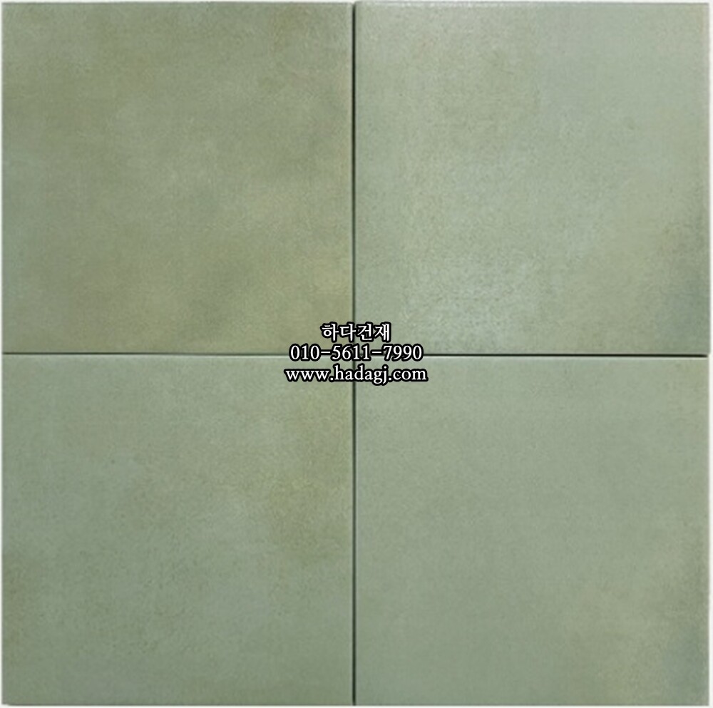 자기질타일 200x200x9T 올리브그린 무광 정사각 / 하다건재