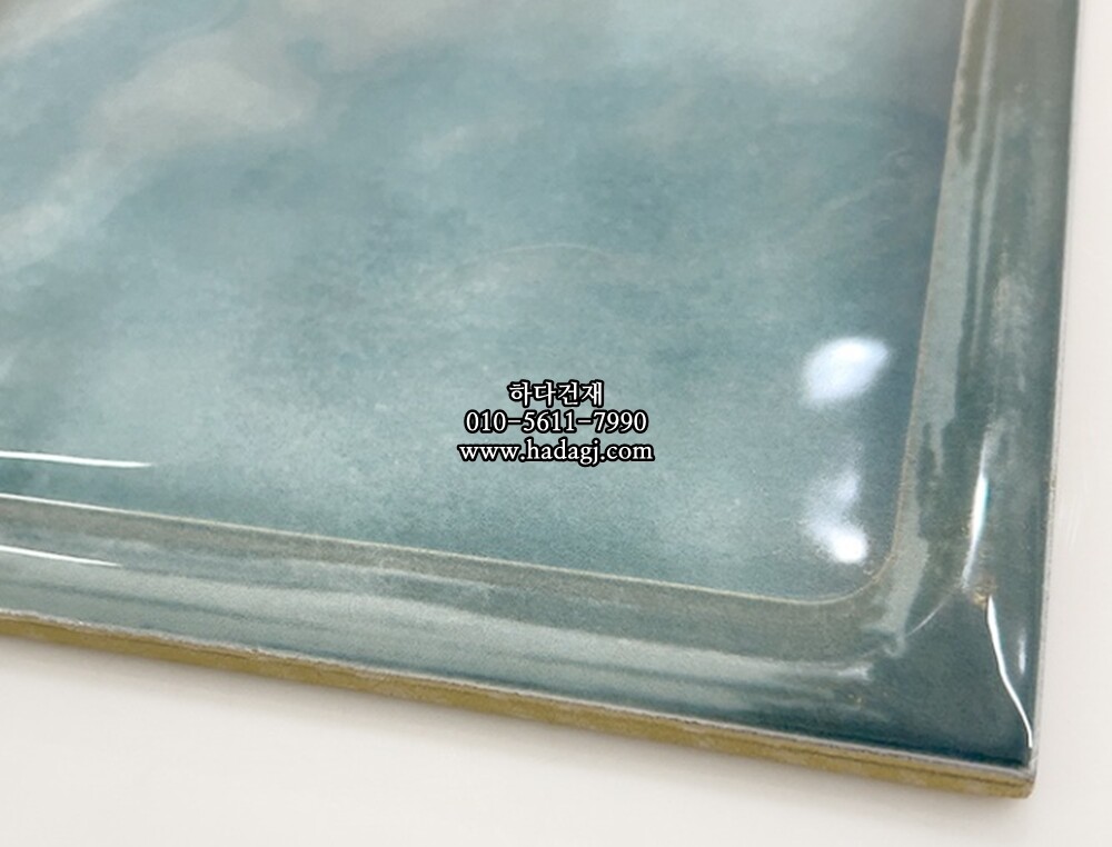 인도타일 200x200x8T 아쿠아블루 도기질 세라믹타일 iceage / 하다건재