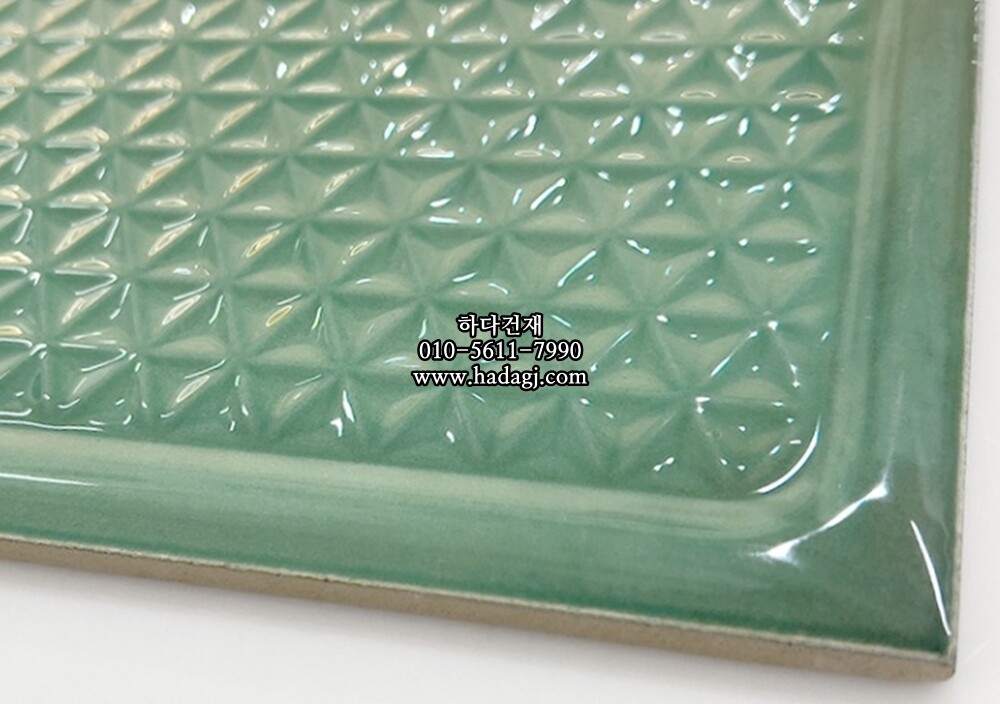 인도타일 200x200x8T 그린 데코 도기질 세라믹타일 iceage / 하다건재