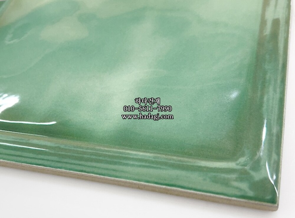 인도타일 200x200x8T 그린 도기질 세라믹타일 iceage / 하다건재