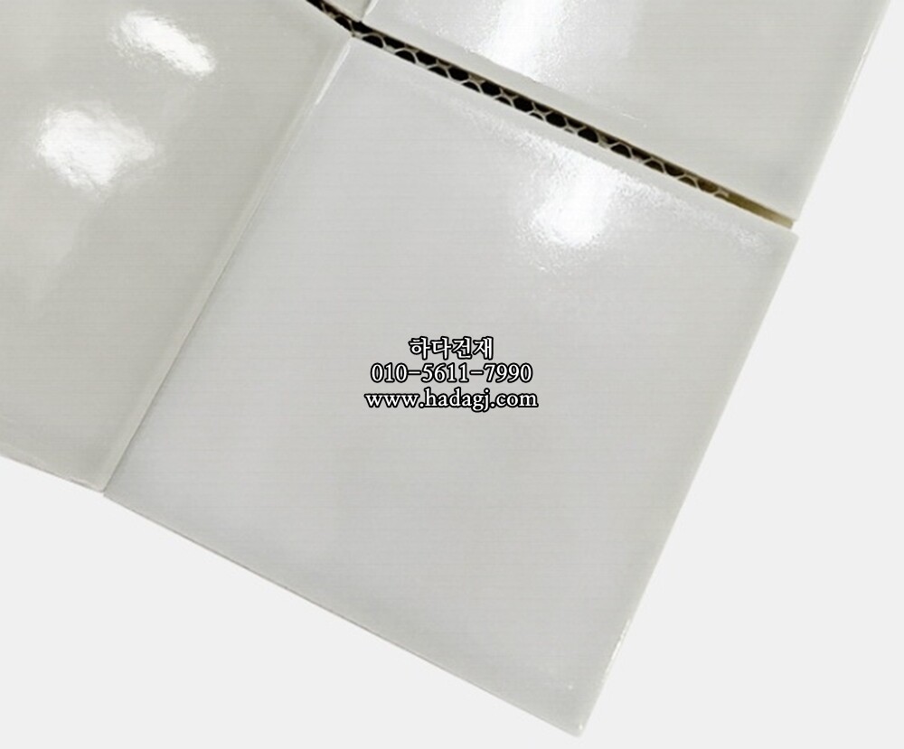 정사각 모자이크타일 97x97x6T 애쉬그레이 유광 자기질타일 ASHGRAY / 하다건재