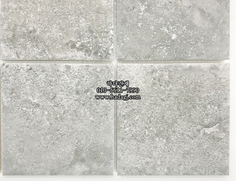 패턴 정사각 모자이크타일 97x97x6T 문실버 무광 자기질타일 MOON SILVER / 하다건재