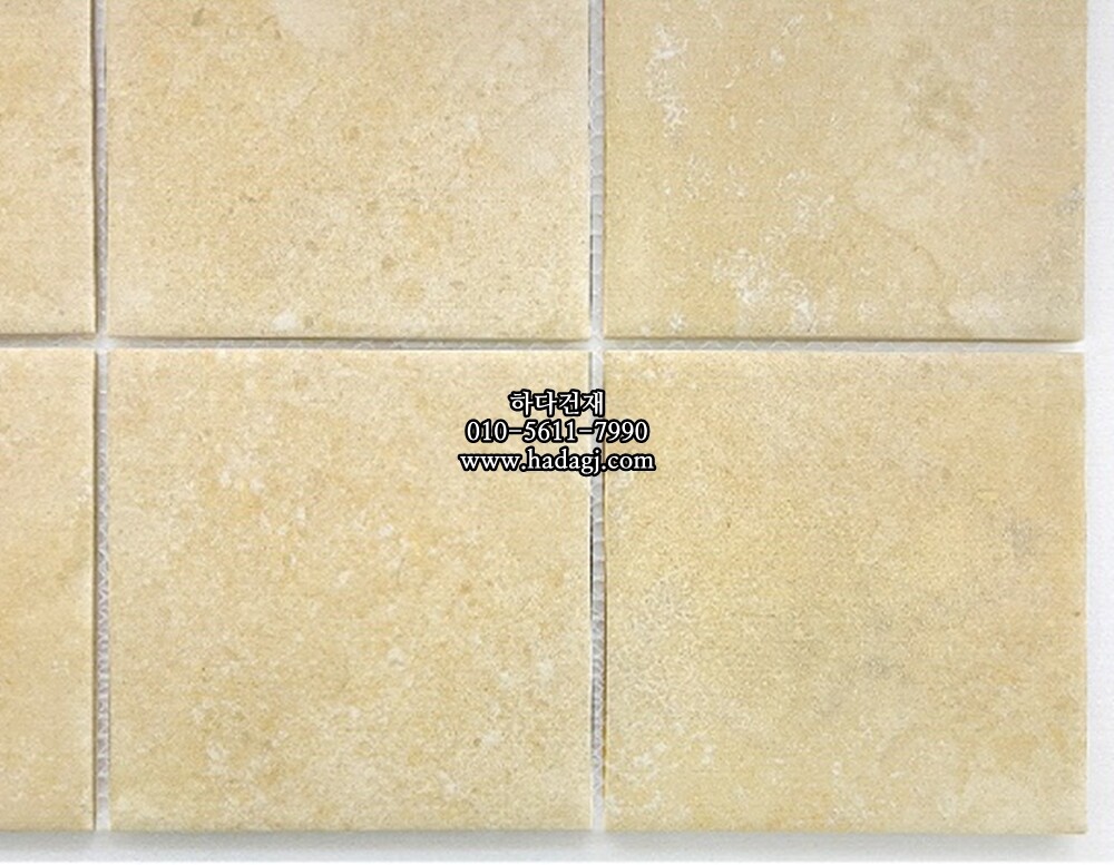 패턴 정사각 모자이크타일 97x97x6T 문아이보리 무광 자기질타일 MOON IVORY / 하다건재
