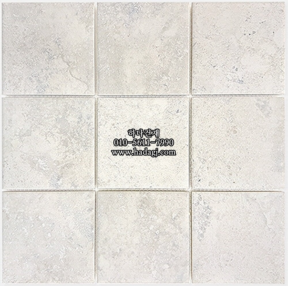 패턴 정사각 모자이크타일 97x97x6T 문 비앙코 무광 자기질타일 MOON BIANCO / 하다건재