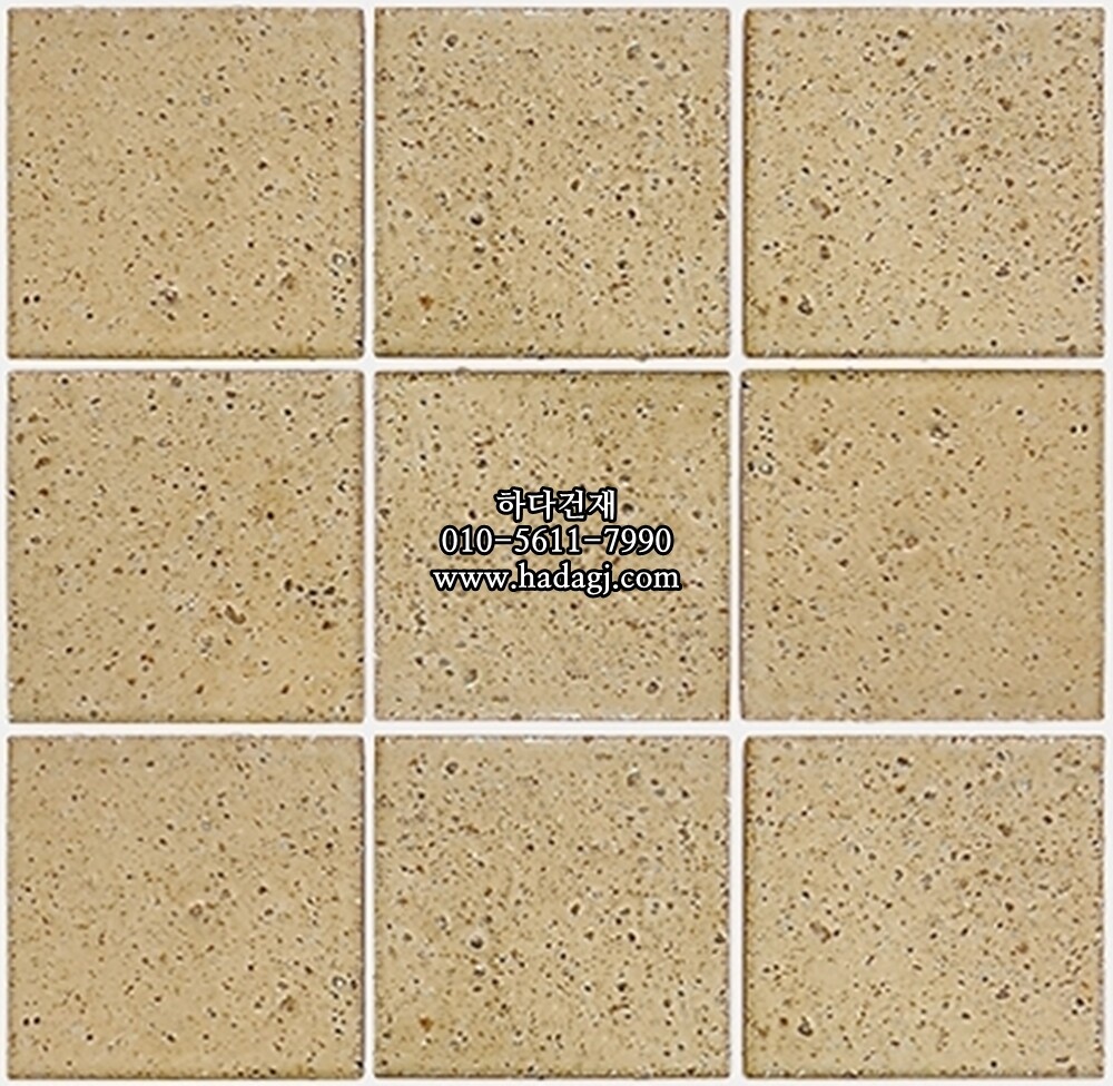정사각 모자이크타일 96x96x10T 하츠 위트 베이지 유광 자기질타일 HATSU / 하다건재
