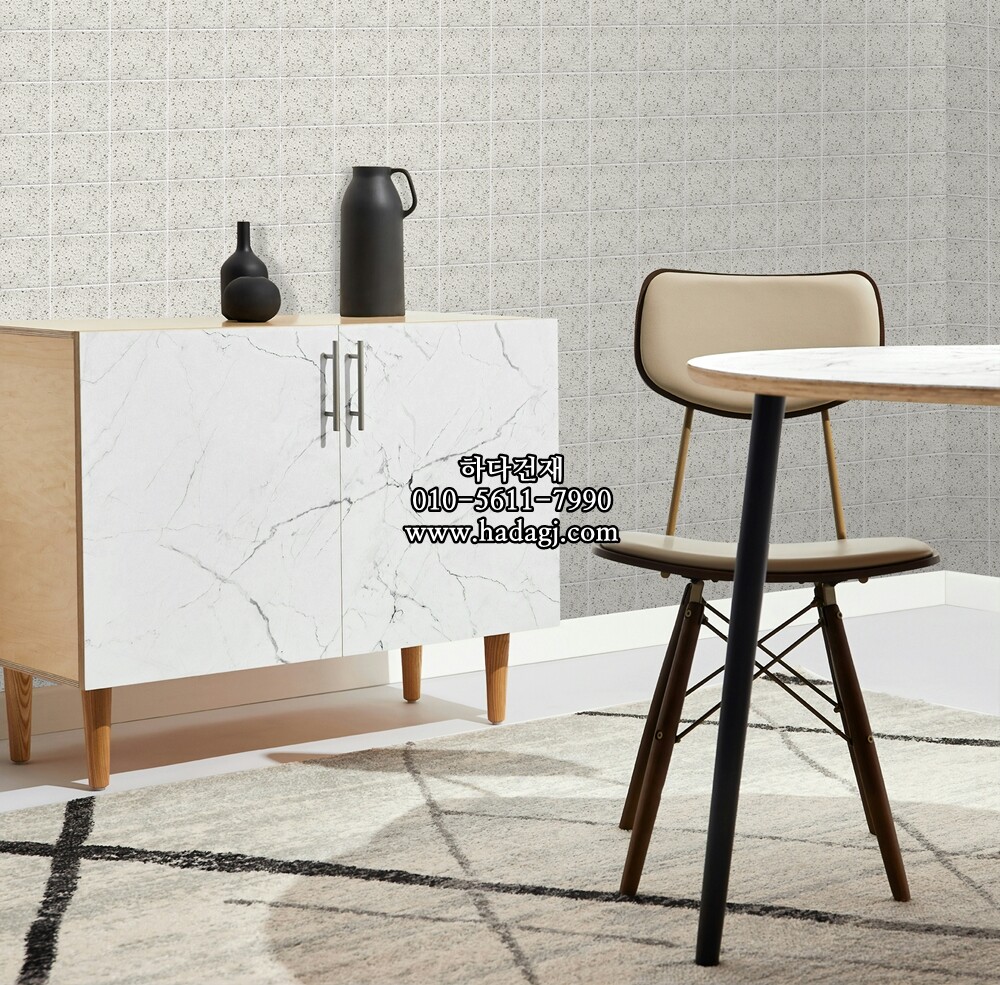 정사각 모자이크타일 96x96x10T 하츠 화이트 유광 자기질타일 HATSU / 하다건재