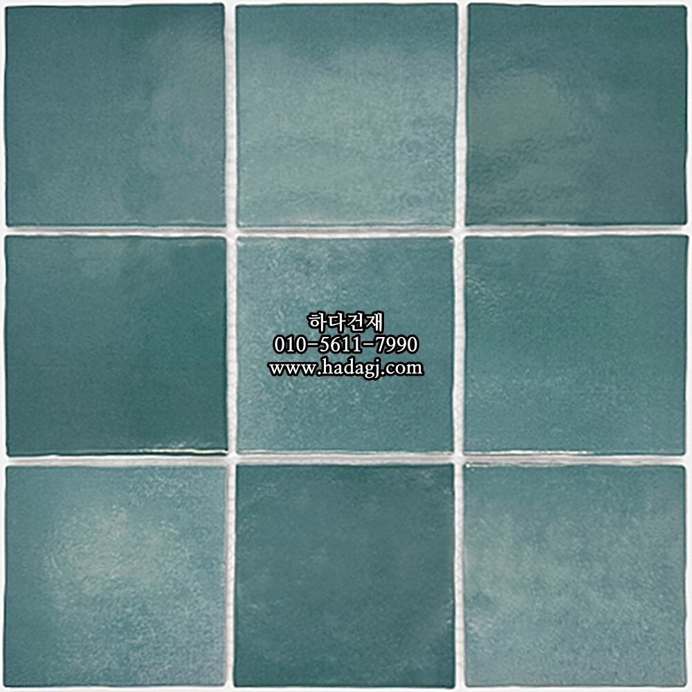 정사각 모자이크타일 95x95x8T 젤라또 소다 유광 자기질타일 / 하다건재
