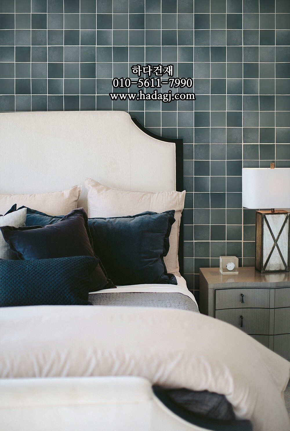 정사각 모자이크타일 95x95x8T 젤라또 소다 무광 자기질타일 / 하다건재