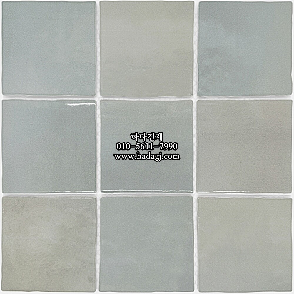 정사각 모자이크타일 95x95x8T 젤라또 솜사탕 유광 자기질타일 / 하다건재